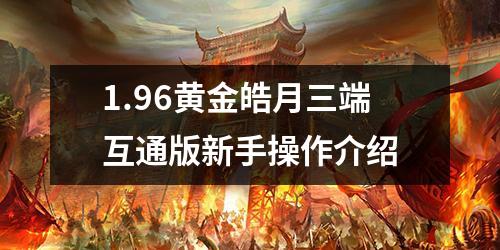 1.96黄金皓月三端互通版新手操作介绍